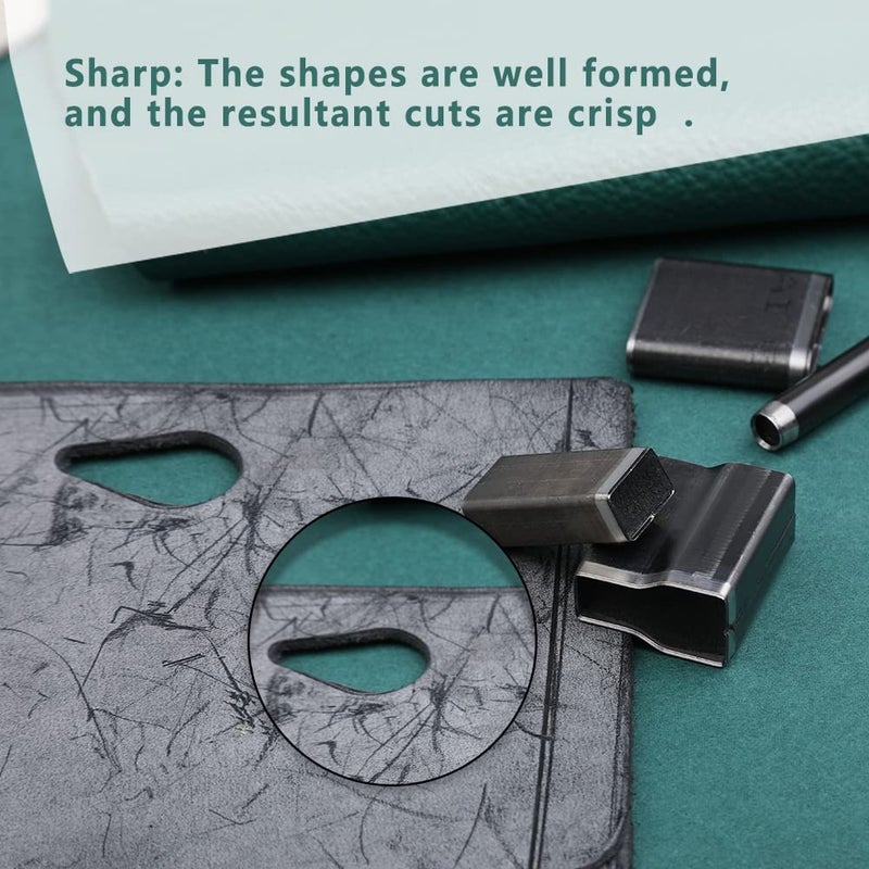 Yizzvb 24 Style Hollow Punch Cutter Tool, One Hole Leather Cutting Tools with Box, Different Shape Punch Tool Set Hole Leather Hollow Punch Cutter, Craft Tools Kit for Handmade DIY Craft - Image 4